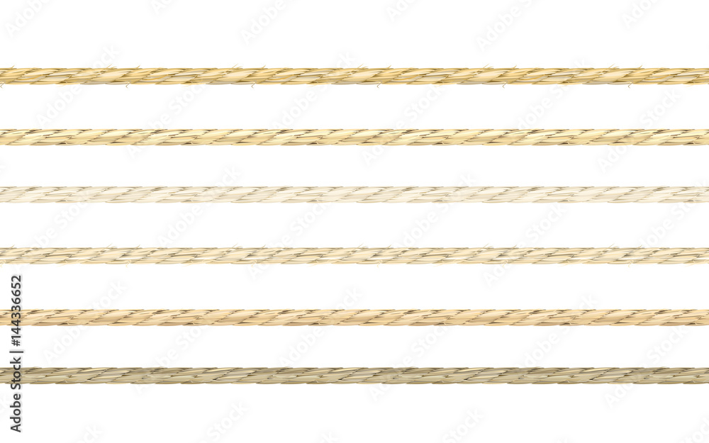 Set or organic look linen string vector in 6 types of coloring ...