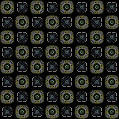 Wall Mural - Seamless texture with 3D rendering abstract fractal colorful pattern