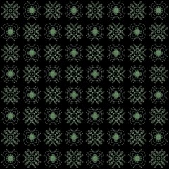 Wall Mural - Seamless texture with 3D rendering abstract fractal green pattern