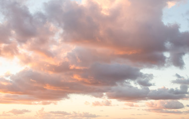 beautiful pastel cloudy sunset