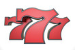 777 jackpot symbol, 3D rendering