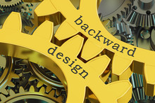 Backward Design Concept On The Gearwheels, 3D Rendering