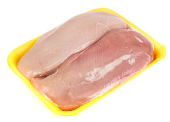 Raw chicken fillet