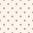 © Olgastocker - Vector minimalist texture, geometric seamless pattern with small black crosses on white background. Simple abstract geometrical texture. Design element for prints, decor, textile, furniture, fabric
