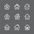 © topor - Set of white house and home icon. Vector Illustration.