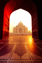 View From Taj Mahal Mosque, Agra, Uttar Pradesh, India