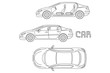 © churlyl - Car line art. Vector Illustration.