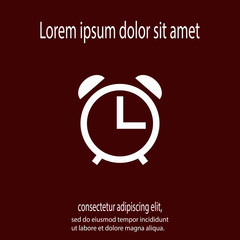 Canvas Print - alarm clock  icon, vector illustration. Flat design style