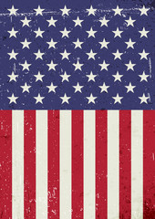 Grunge United States of America flag. Abstract patriotic background. Vector grunge illustration