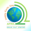 Earth day special in april. Vector Illustration
