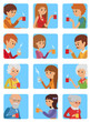 © Tatiana_K - People with cup in his hand drinking hot coffee. Vector illustration icon