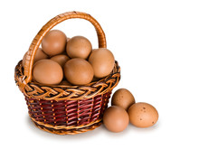 Basket Full Of Brown Eggs