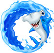 Cartoon hammerhead shark icon