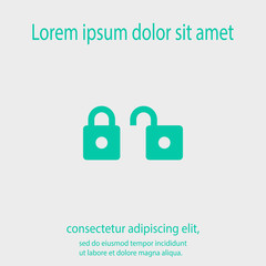 Wall Mural - lock icon, vector illustration. Flat design style