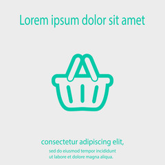 Canvas Print - basket  icon, vector illustration. Flat design style