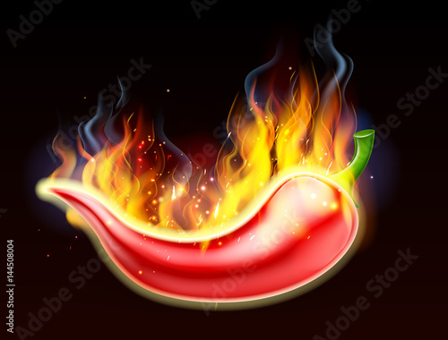 Flaming Hot Red Chilli Pepper