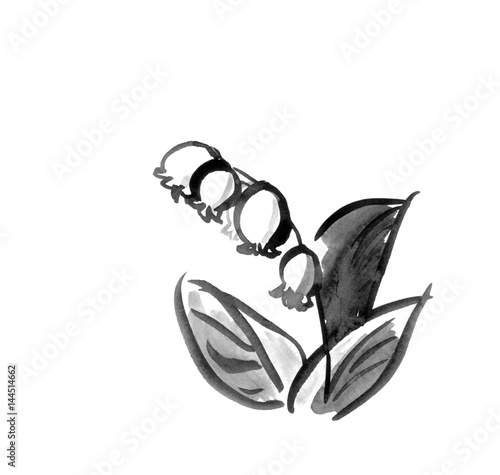 水墨画 すずらん Stock イラスト Adobe Stock 水墨画 すずらん Stock イラスト Adobe Stock