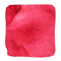 Wall Mural - red wry watercolor square