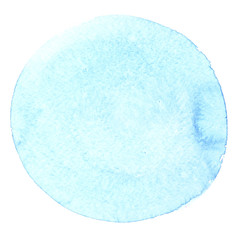 Sticker - Pale cyan blue watercolor circle