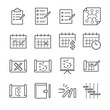 Plan and schedule icon set