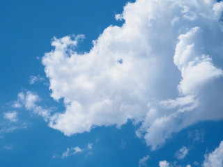 Wall Mural - white cloud in rhino form or as per imagination with blue sky background