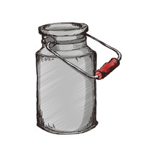 Milk Can Container Icon Vector Illustration Graphic Design