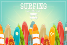 Surfing Retro Poster