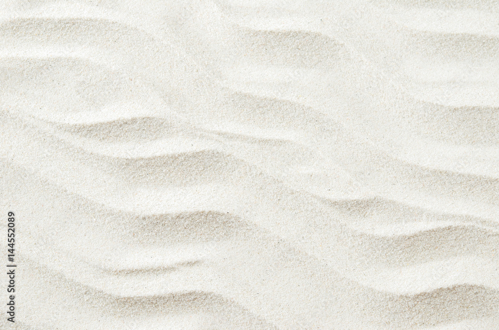 White sand texture background with wave pattern - obrazy, fototapety, plakaty 