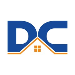 Wall Mural - home logo vector. letter d and c logo vector.