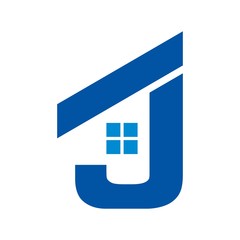 Wall Mural - home logo vector. house logo. letter j logo.