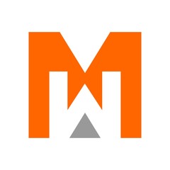 Poster - letter M and W logo vector.