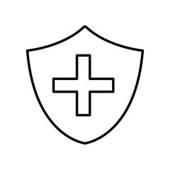 Poster - seal cross emergency security line icon