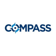 Wall Mural - compass logo vector.