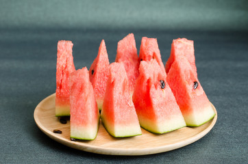 Sliced watermelon fruit ready to eating