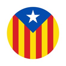 Catalonia Flag. Catalan Logo Vector.