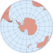 South Pole antarctica earth globe vector map