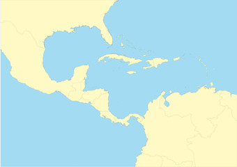 Wall Mural - vector map of Central America