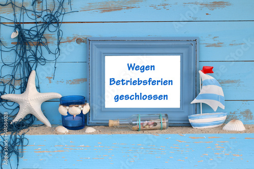 Wegen Betriebsferien geschlossen - kaufen Sie dieses Foto ...