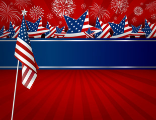 Wall Mural - USA background design of American flag for 4 july independence day or other celebration