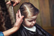 © alexkich - A little boy is trimmed in the hairdresser's