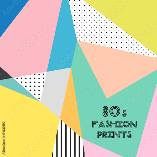 Poster Trendy pattern in 80s style for your decoration