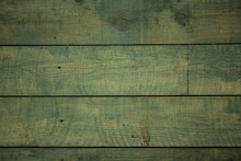 Old, Rustic, Weathered Green Wood Background, Rough Boards