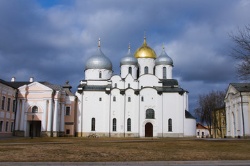 Russian Orthodox church. Saint Sophia in Veliky Novgorod