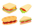 Sandwich illustration set