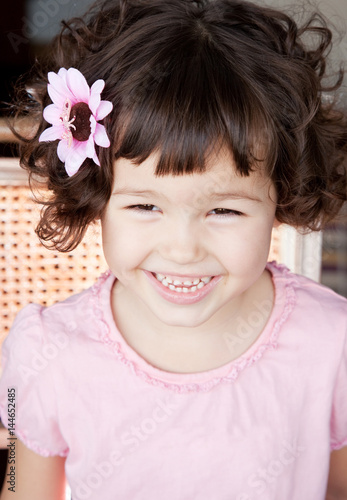 Asian Girl With Curly Short Hair Buy This Stock Photo And