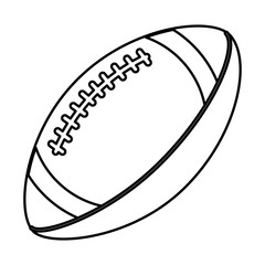 Wall Mural - ball american football sport equipment outline vector illustration eps 10