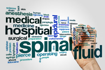 Sticker - Spinal fluid word cloud concept