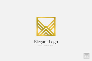 Wall Mural - Minimalistic Elegant Logo. Luxury emblem template