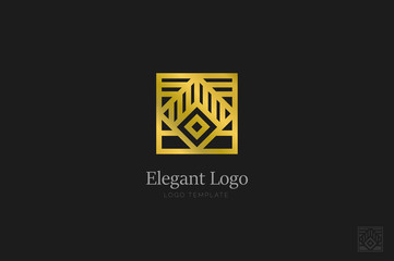 Wall Mural - Minimalistic Elegant Logo. Luxury emblem template