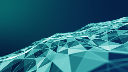 Abstract 3d Illuminated distorted Mesh Sphere . Neon Sign . Futuristic Technology HUD Element . Elegant Abstract Destroyed Sphere . Big data visualization .